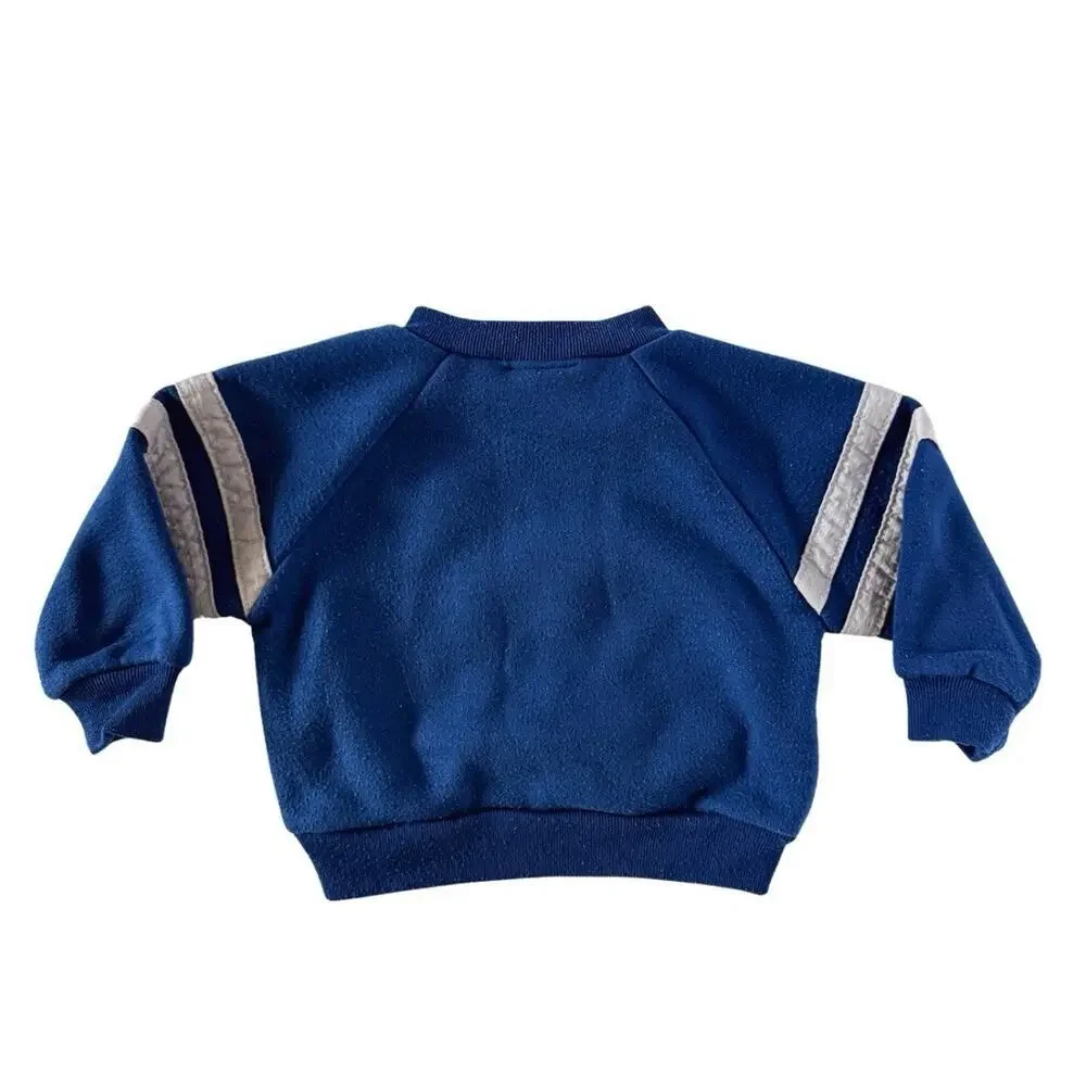 Vintage Dallas Cowboys Baby Sweatshirt 12M NFL Team Babyfair Blue Pullover